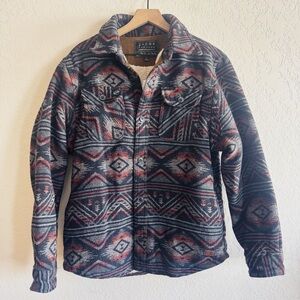 Jachs New York | Southwestern Pattern Sherpa Shirt Jacket | M